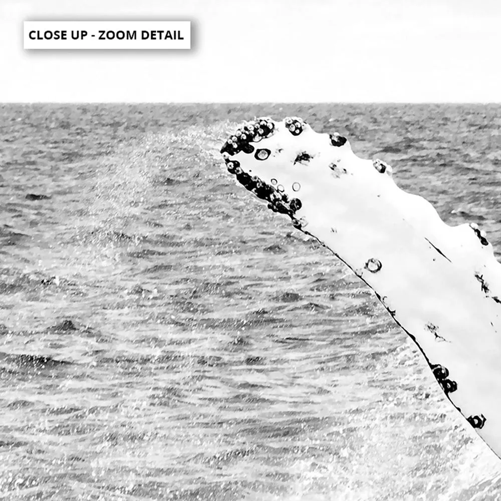 Humpback Whale Breach Landscape II - Art Print