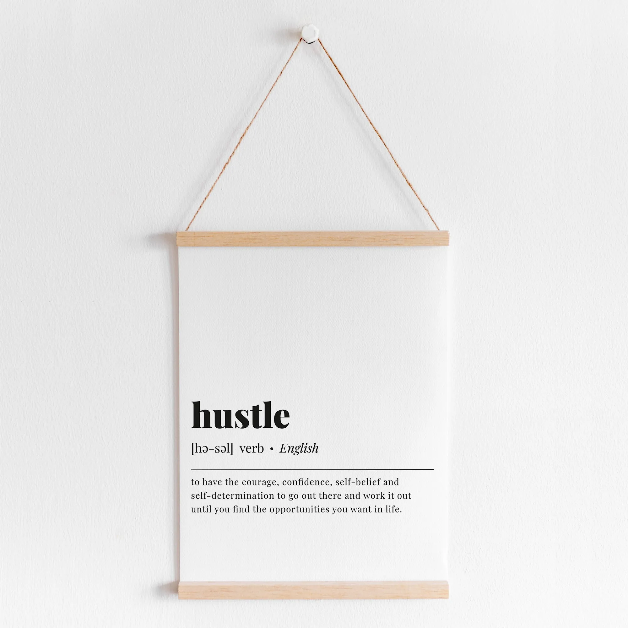 Hustle Definition Print Instant Download