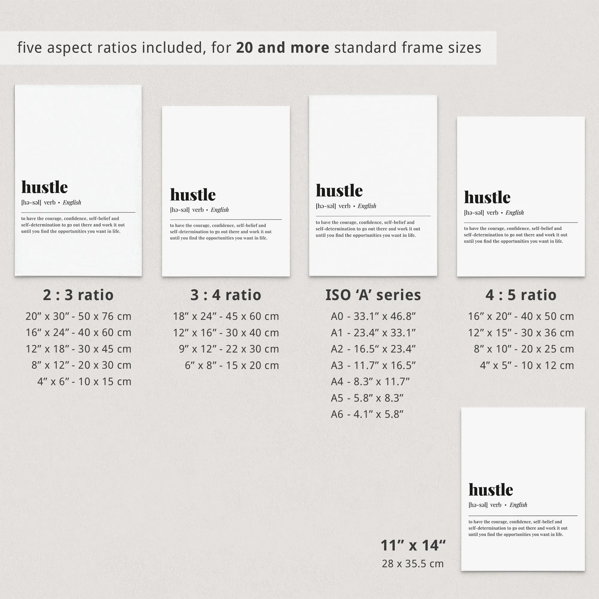 Hustle Definition Print Instant Download