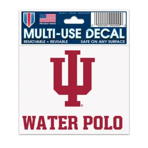 Indiana Hoosiers 3" x 4" Water Polo Decal