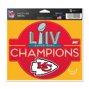 Kansas City Chiefs 2020 Super Bowl LIV Champions WinCraft Multi-Use Decal