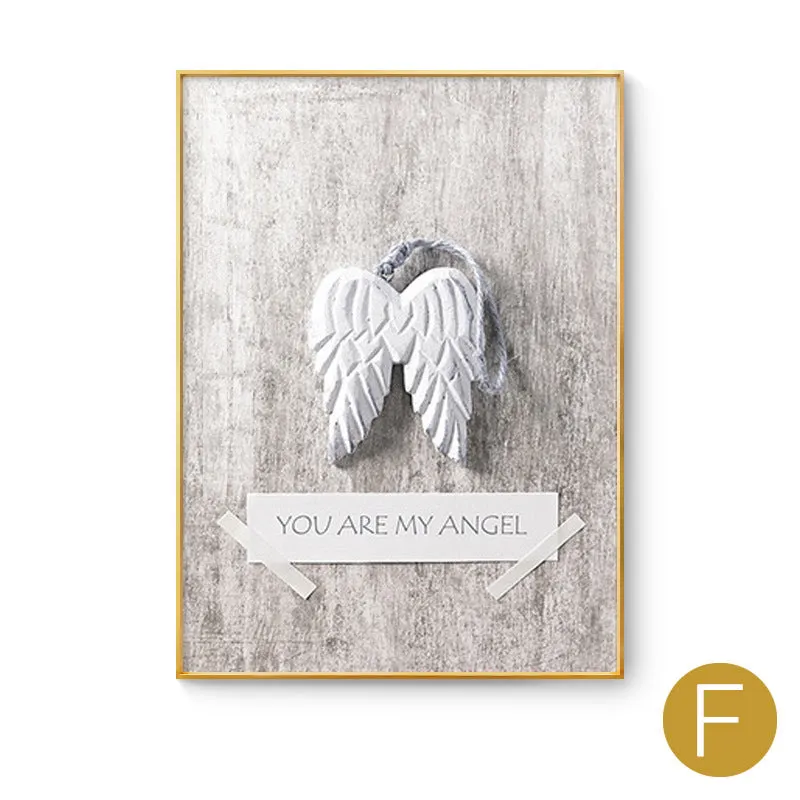 Large Modern Minimalist Angel Canvas Prints