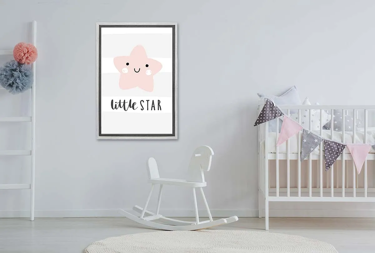 Little Star Pink | Scandinavian Kid's Wall Art Print