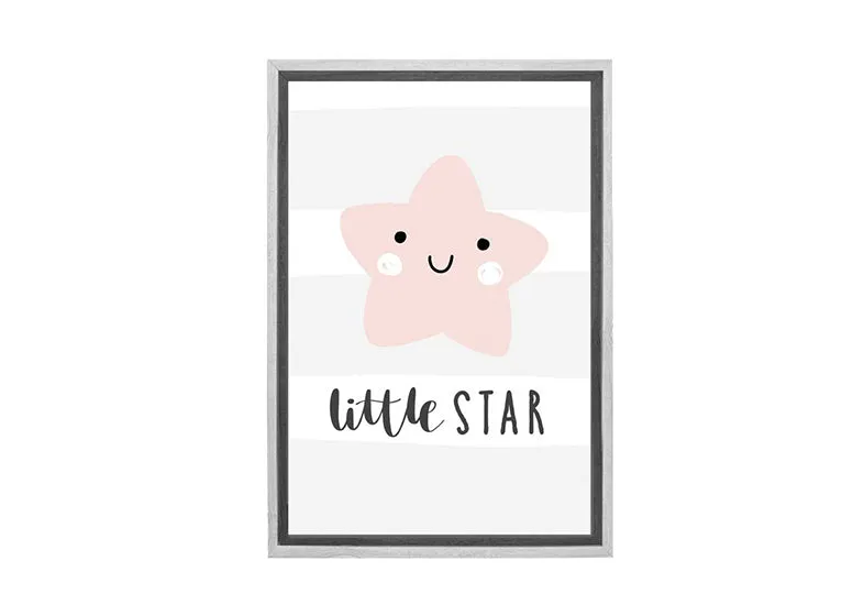 Little Star Pink | Scandinavian Kid's Wall Art Print
