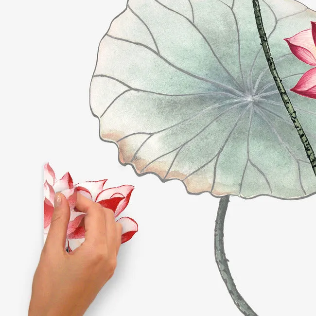 Lotus Garden XL Peel and Stick Giant Wall Decal