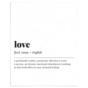 Love Definition Print Instant Download
