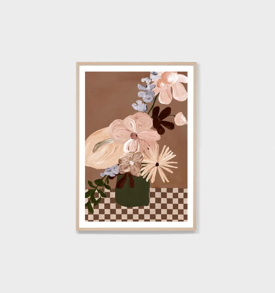 MODERN POSY DARK 3 FRAMED PRINT