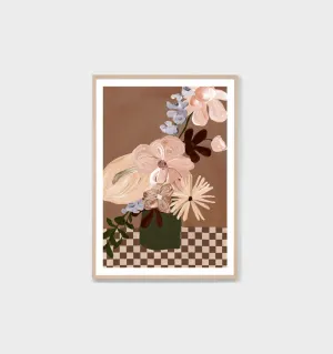 MODERN POSY DARK 3 FRAMED PRINT