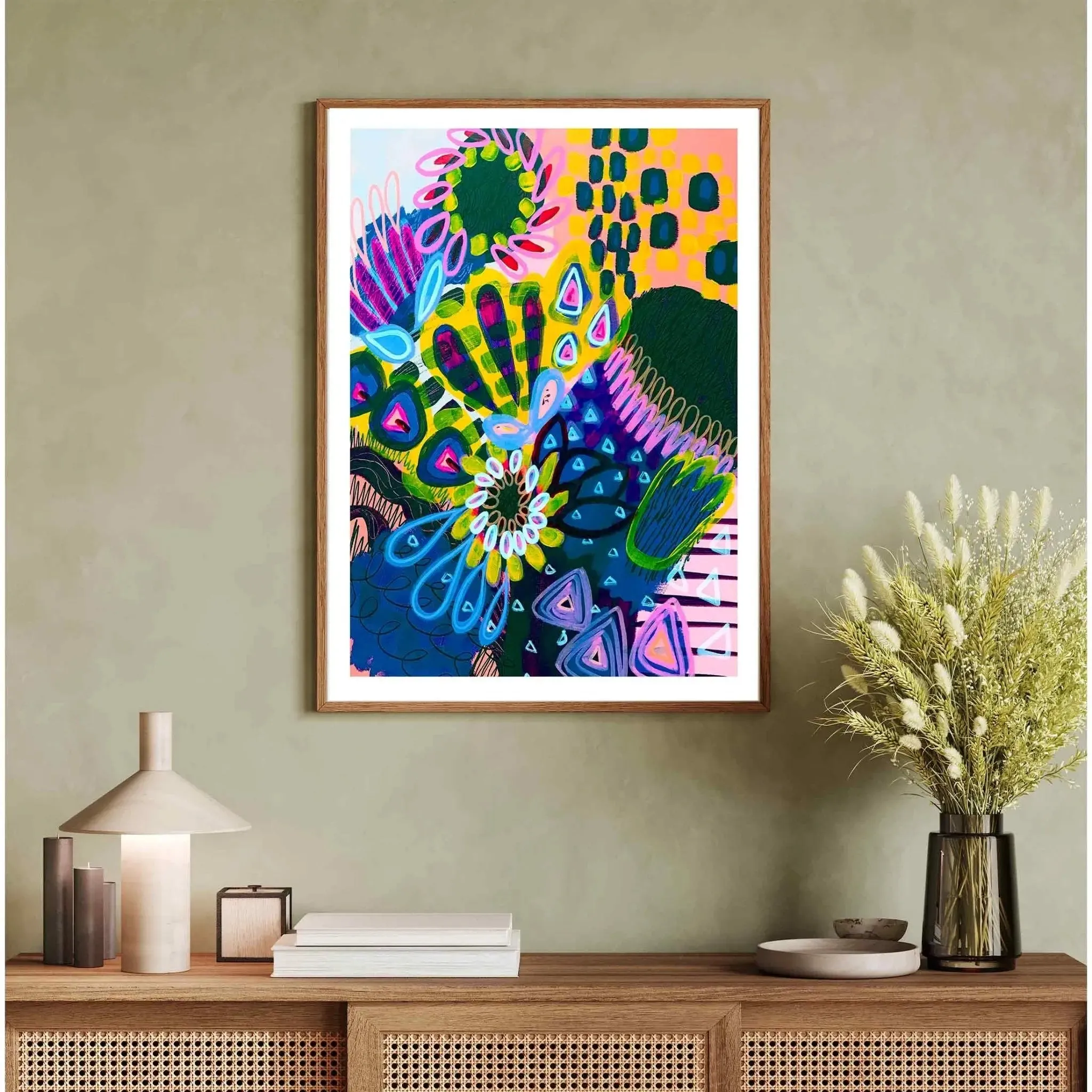 Modern Wall Art Print - Big Banksia Moody