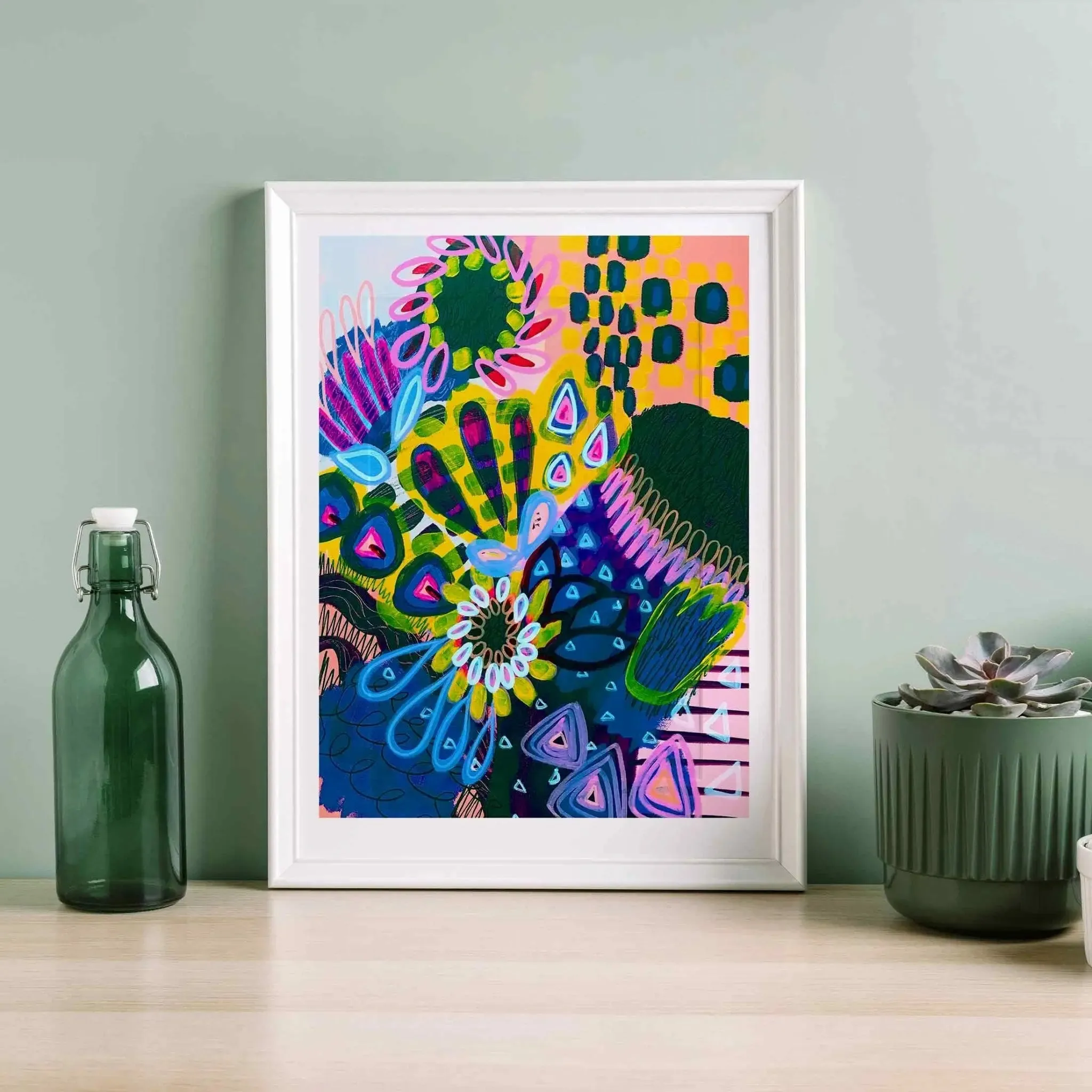 Modern Wall Art Print - Big Banksia Moody