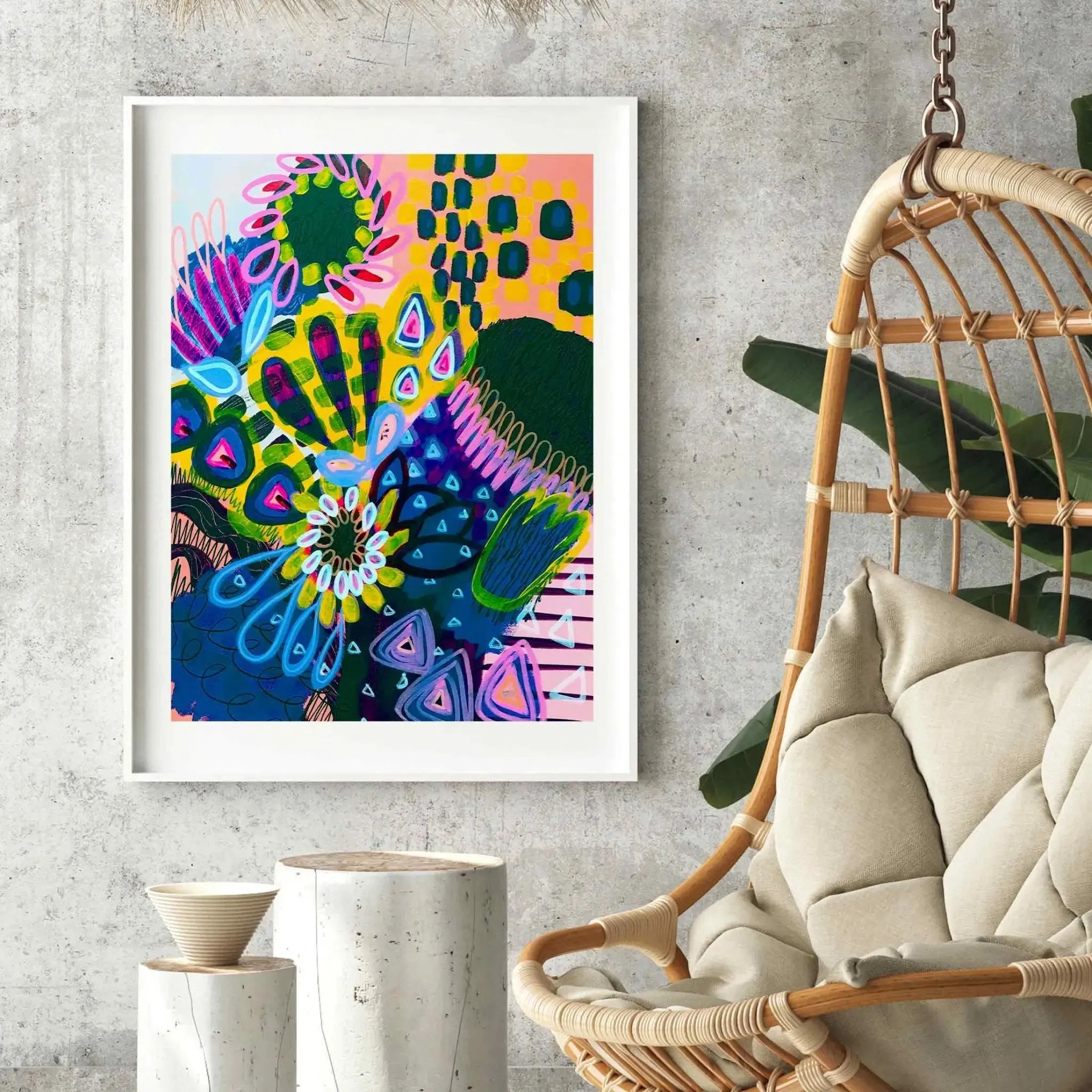 Modern Wall Art Print - Big Banksia Moody
