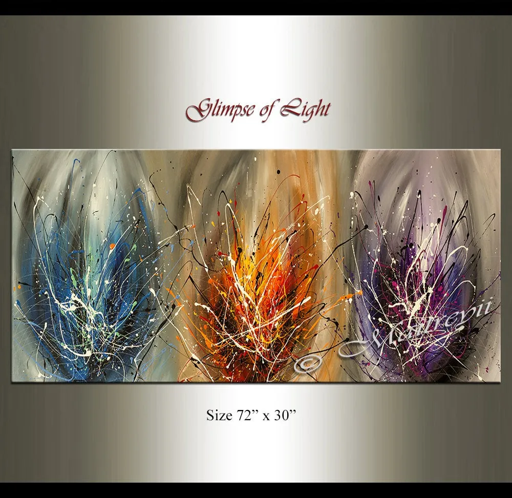 Multicolored Abstract Art For Sale - Glimpse of Light