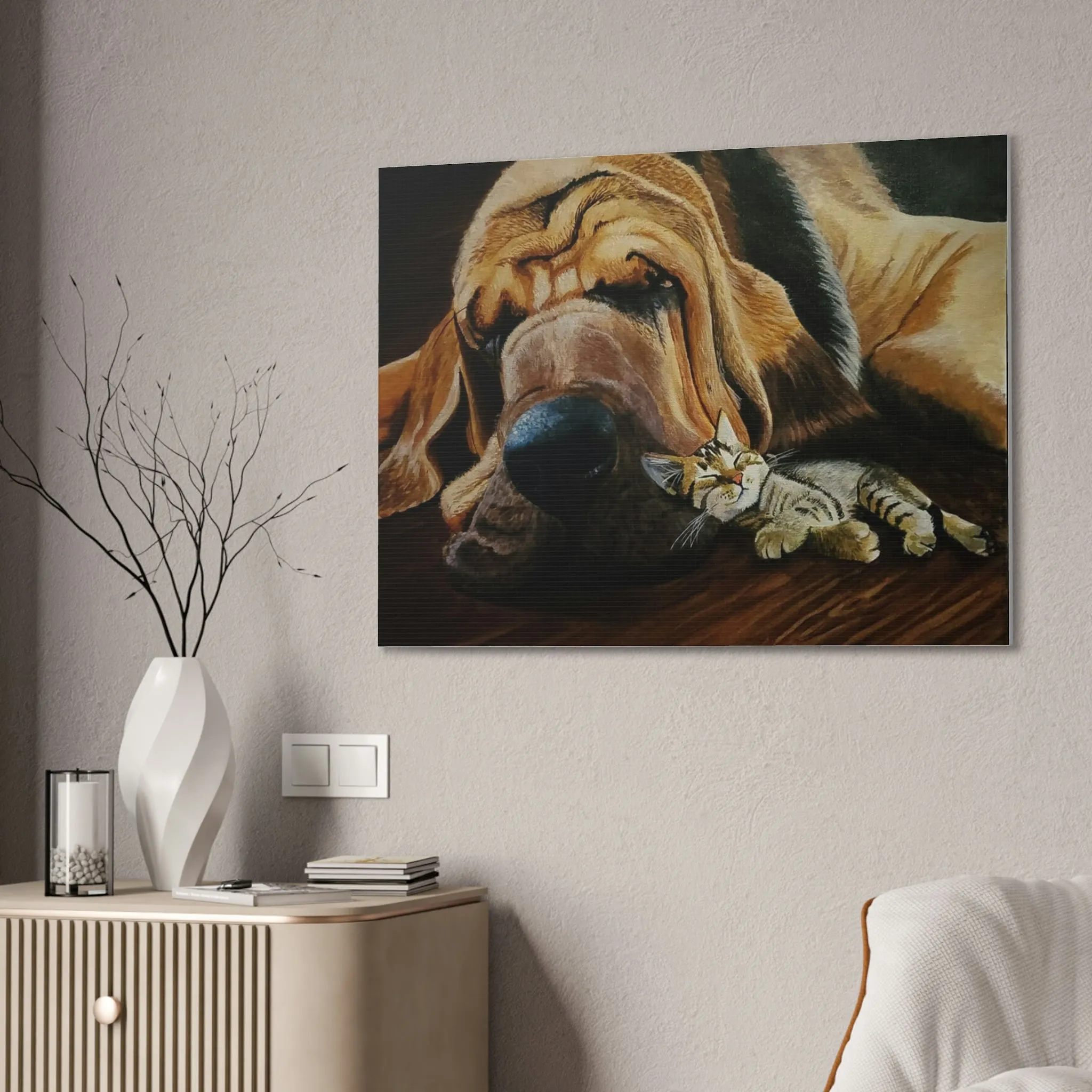 Nap Time Canvas Stretched