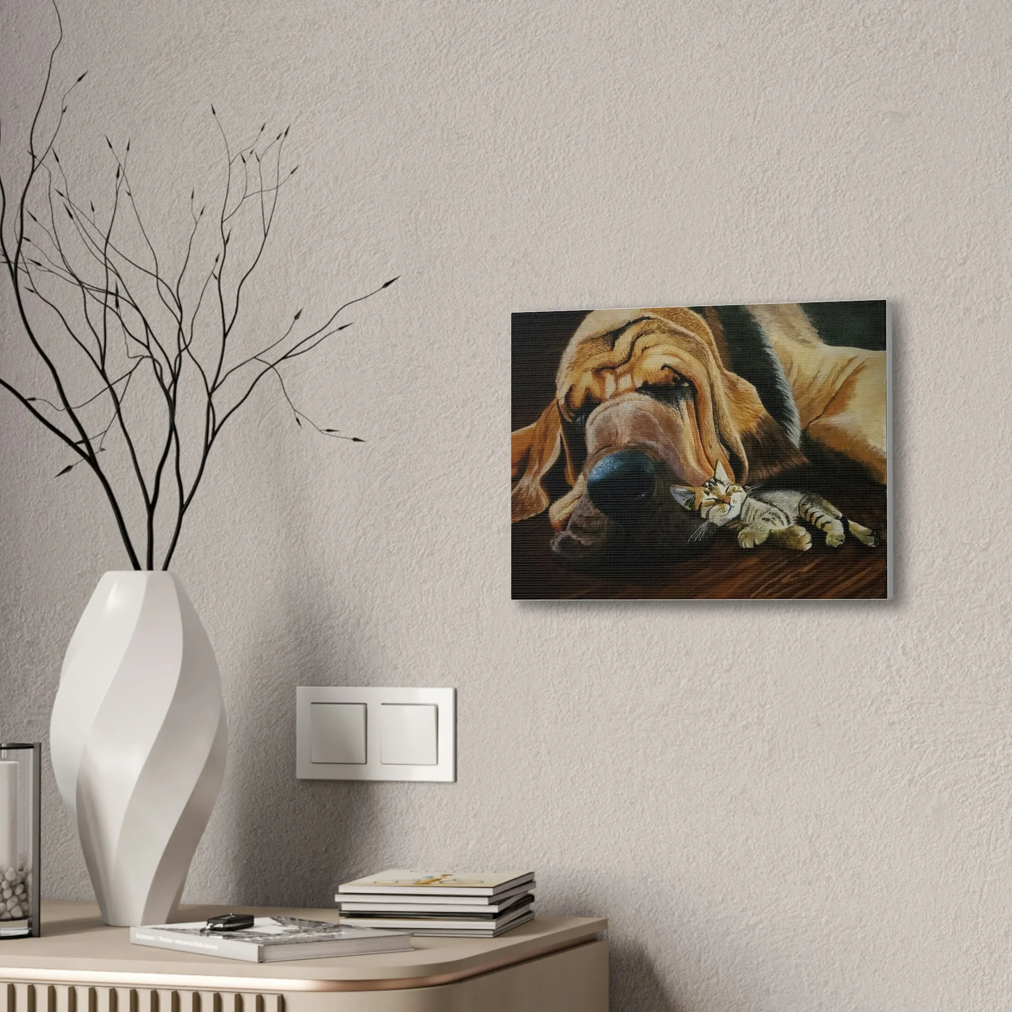 Nap Time Canvas Stretched
