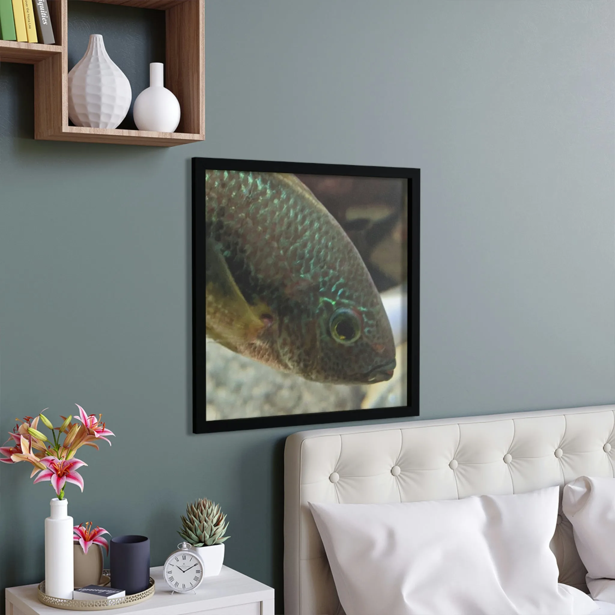 Orange Brown Fish Framed Poster