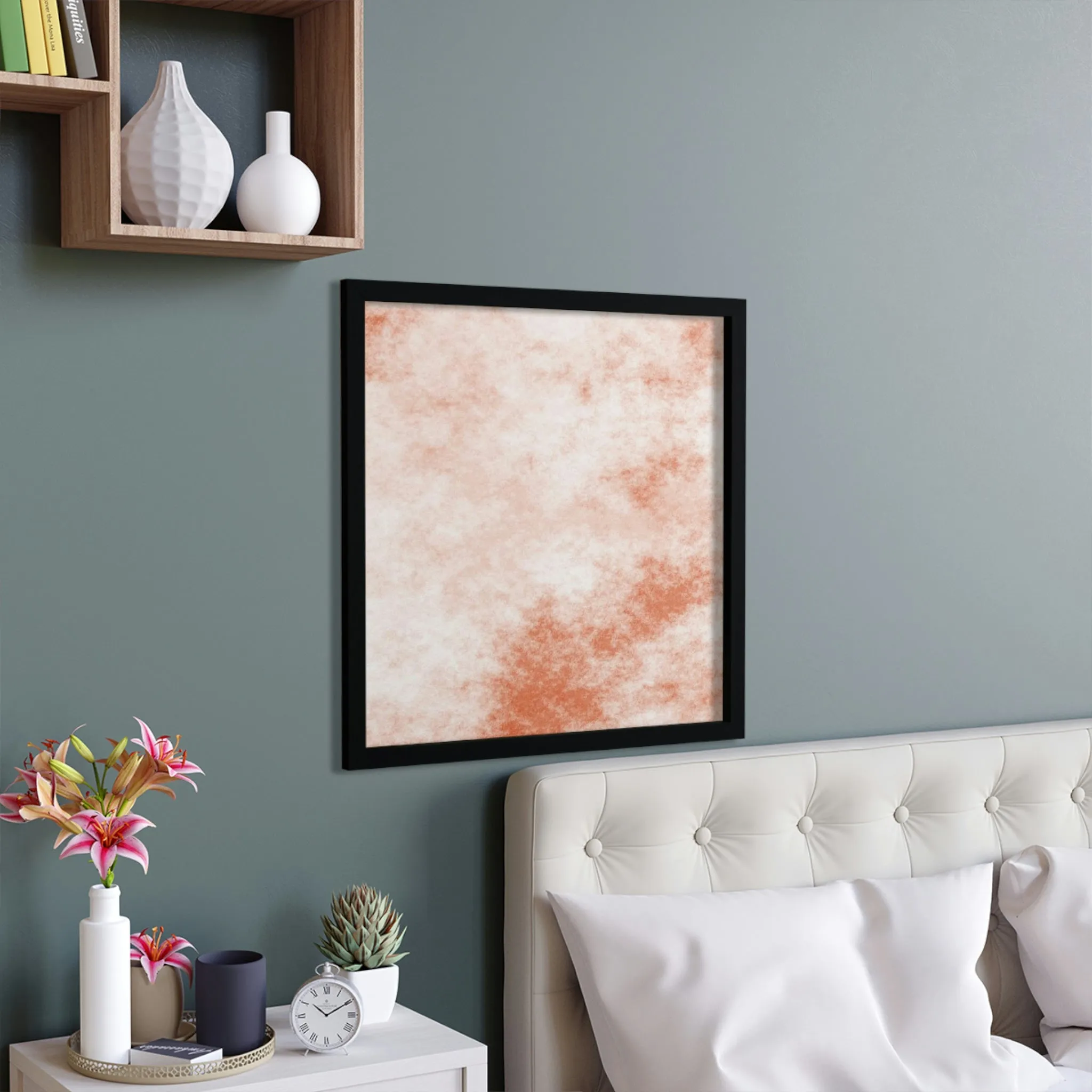 Orange Cloud Framed Poster