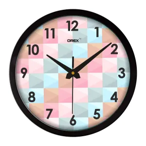 OREX 12 inch Round Shape Wall Clock Home/Kitchen/Living Room/Bedroom/Office, Black Multicolor (30.5 x 30.5 x 4 cm) - 20