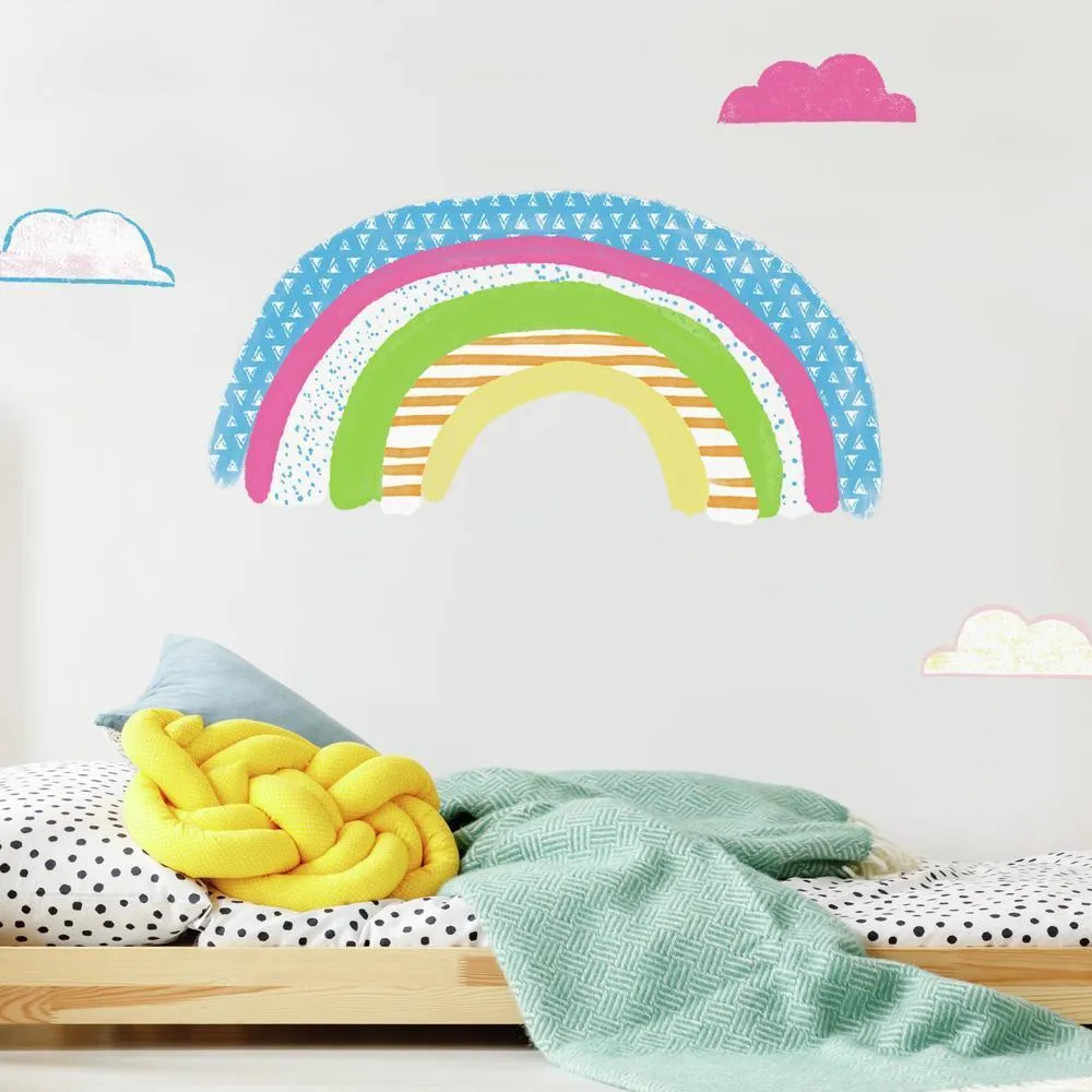 Pattern Rainbow Peel and Stick Giant Wall Decals