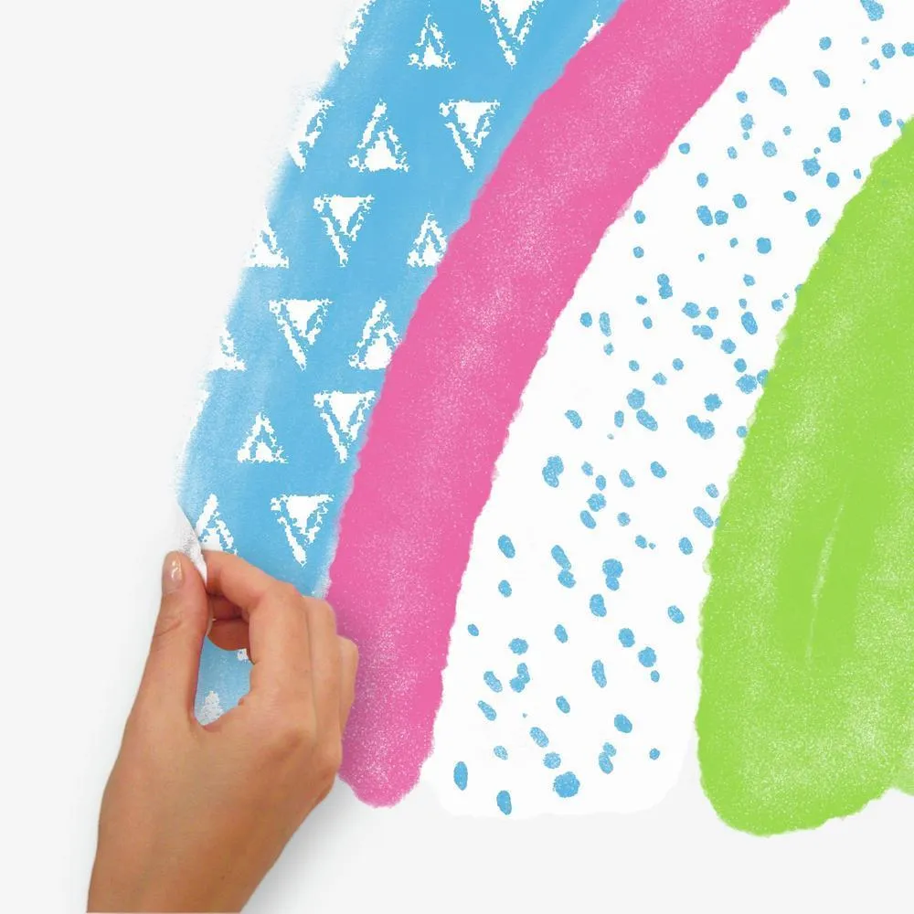 Pattern Rainbow Peel and Stick Giant Wall Decals