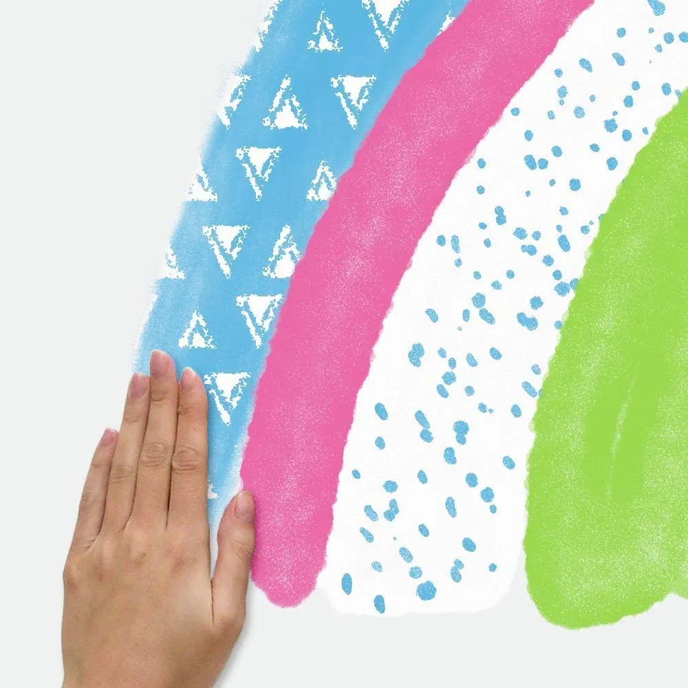 Pattern Rainbow Peel and Stick Giant Wall Decals