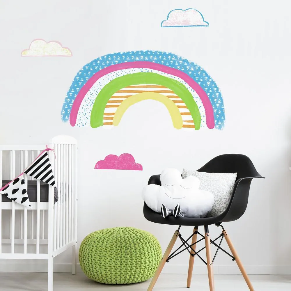 Pattern Rainbow Peel and Stick Giant Wall Decals