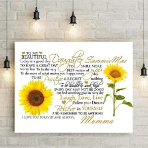 Personalized To My Daughter - Granddaughter Canvas