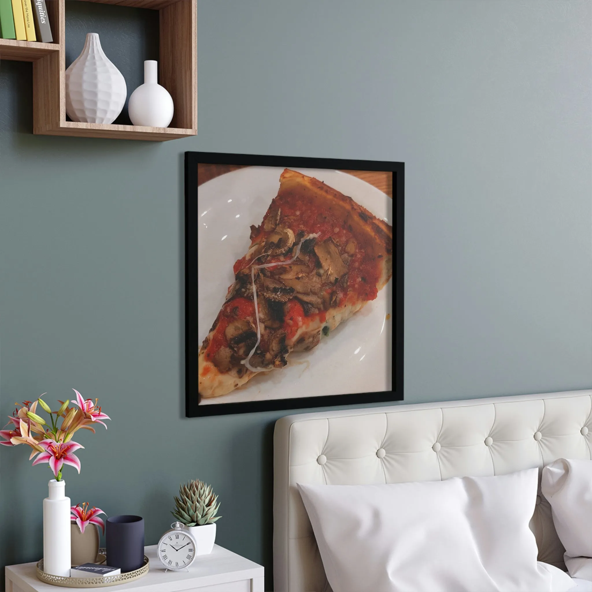 Pizza on Plate Framed Poster