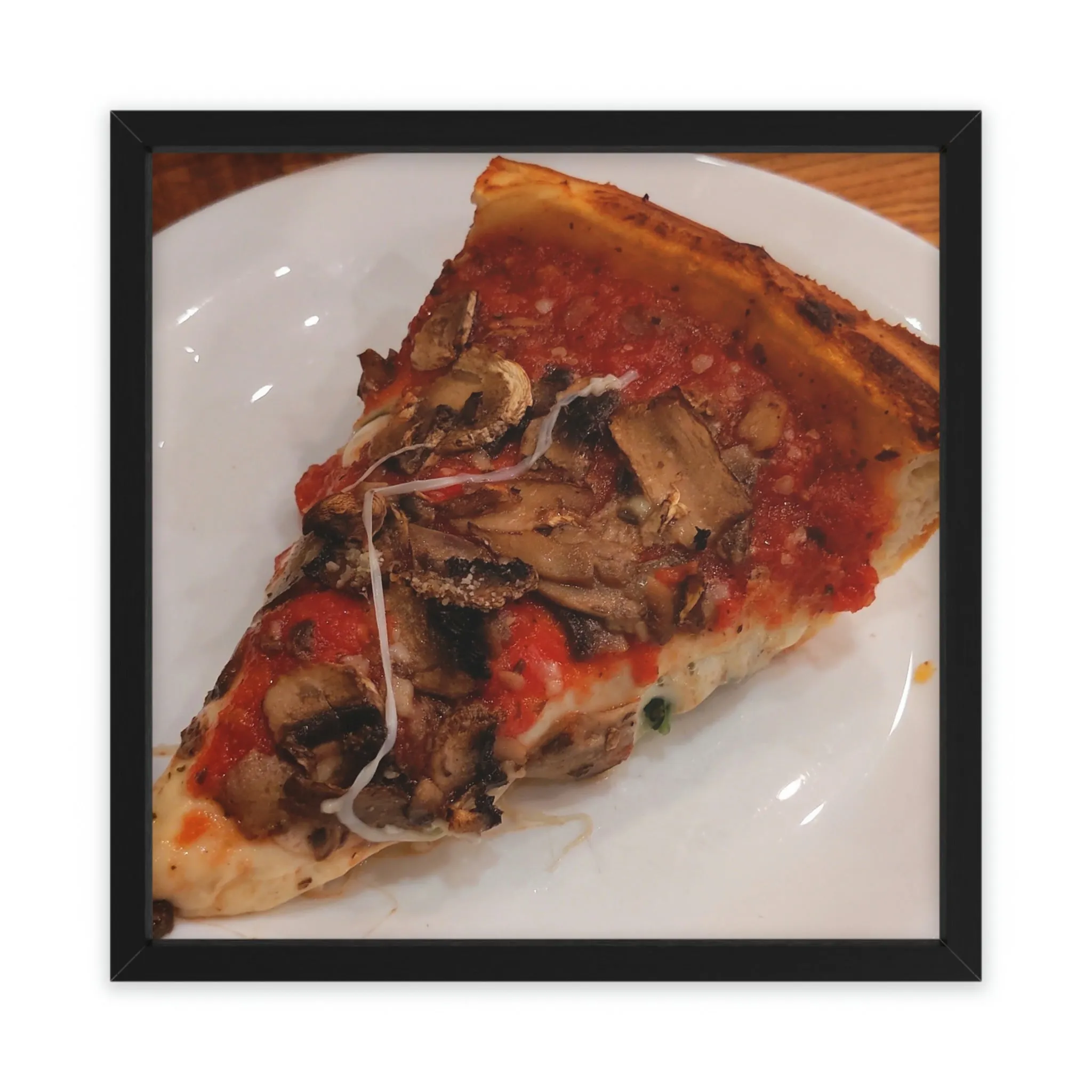 Pizza on Plate Framed Poster