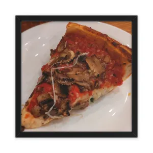 Pizza on Plate Framed Poster