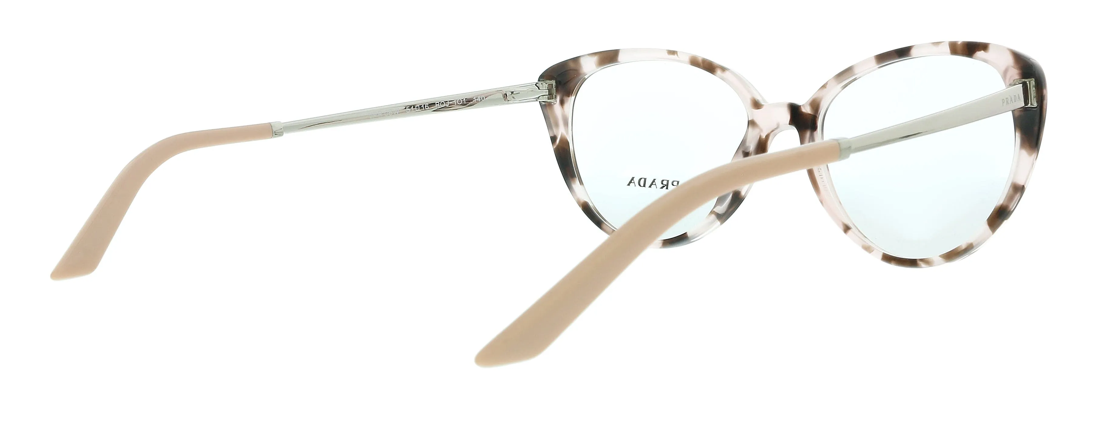 Prada 0PR 06WV ROJ1O1 Spotted Pink Round Eyeglasses