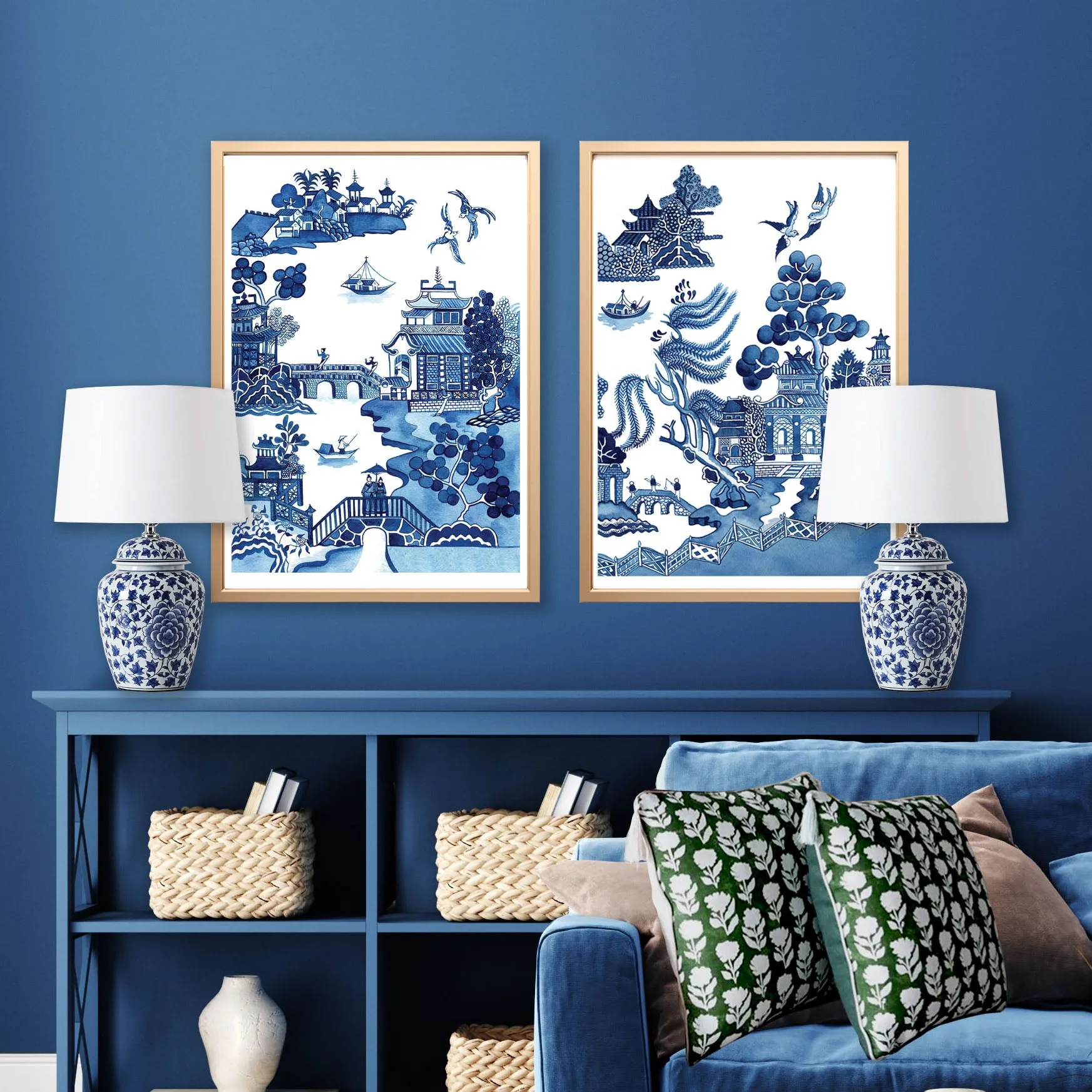 Print of popular blue and white new Willow design