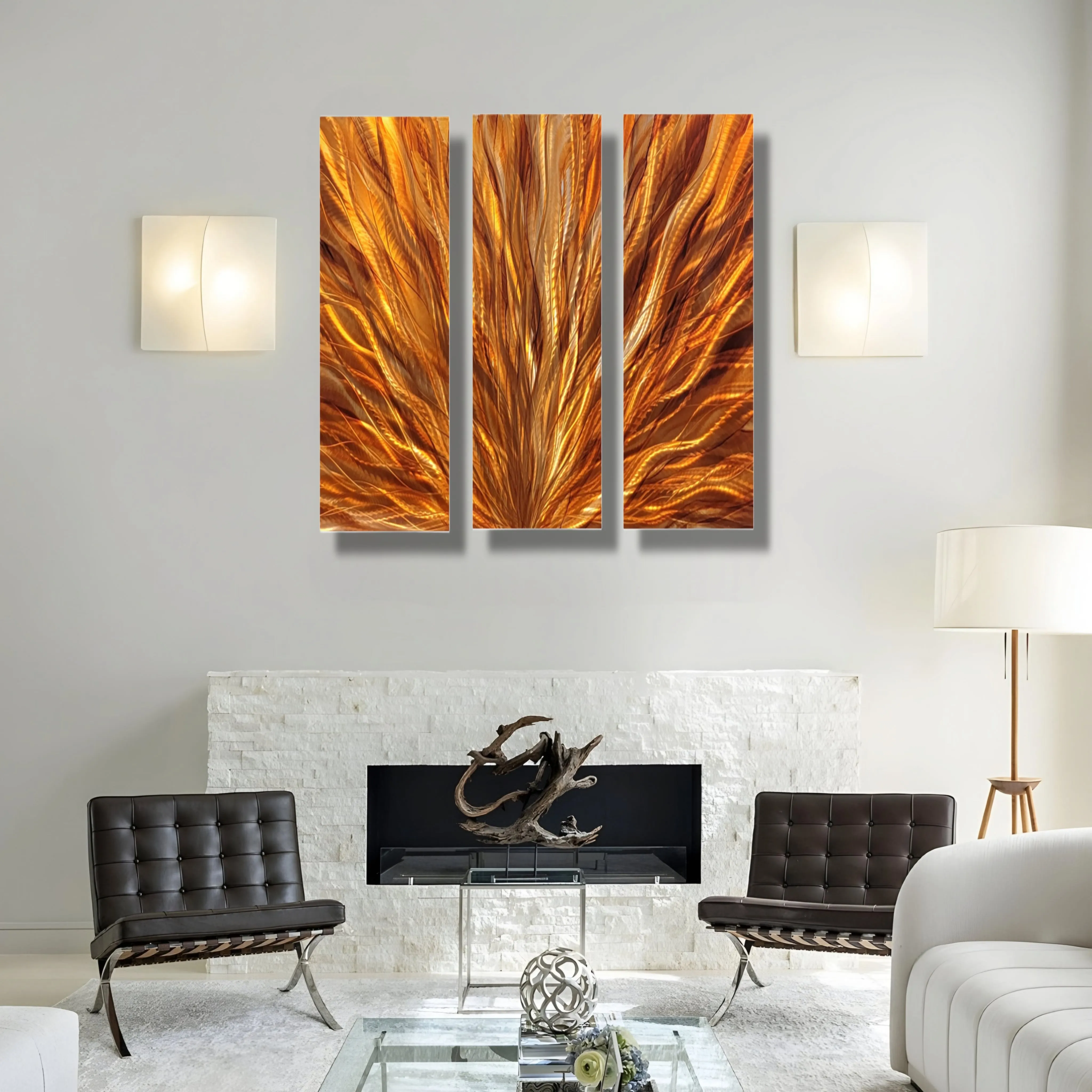 "Amber Plumage" Wall Panels