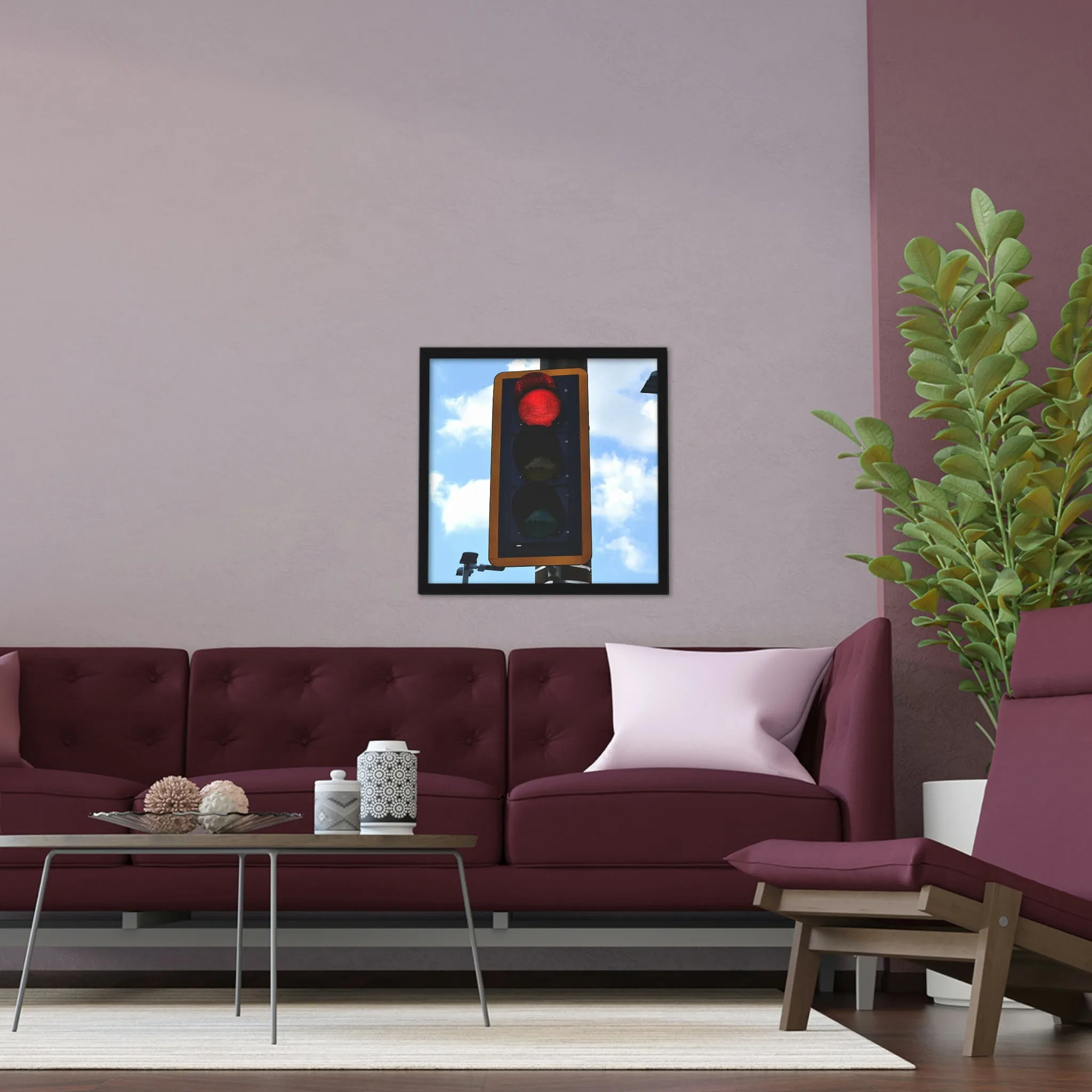 Red Light Framed Poster
