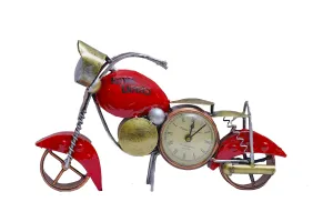 Royal Craft Palace Timeless Journey Iron Metal Retro Bike Table Clock (14x4x8.5 Inch)