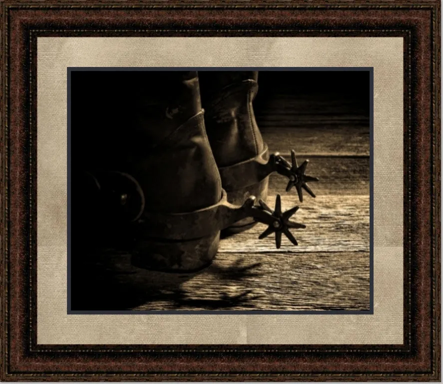 Rustic Spurs | Western Art Canvas or Framed Print | Various Sizes