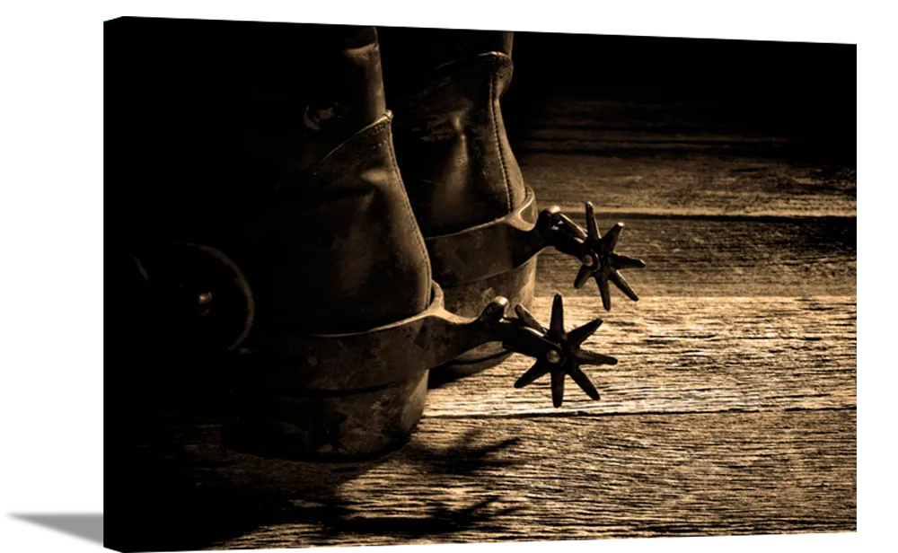 Rustic Spurs | Western Art Canvas or Framed Print | Various Sizes