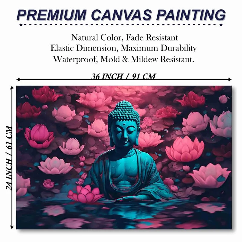 SAF paintings Unframed Rolled Art Print||Lord Buddha Canvas Wall Art Print for Home Décor And Office||Unframed canvas Painting For Wall decor||Home wall and Office Interior CR-34