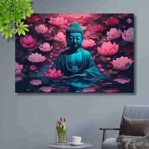 SAF paintings Unframed Rolled Art Print||Lord Buddha Canvas Wall Art Print for Home Décor And Office||Unframed canvas Painting For Wall decor||Home wall and Office Interior CR-34