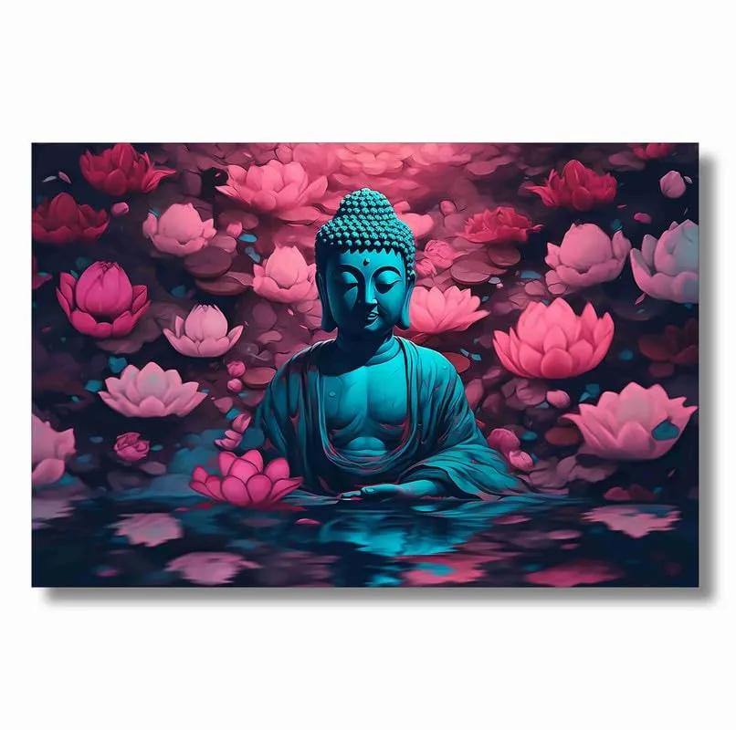SAF paintings Unframed Rolled Art Print||Lord Buddha Canvas Wall Art Print for Home Décor And Office||Unframed canvas Painting For Wall decor||Home wall and Office Interior CR-34