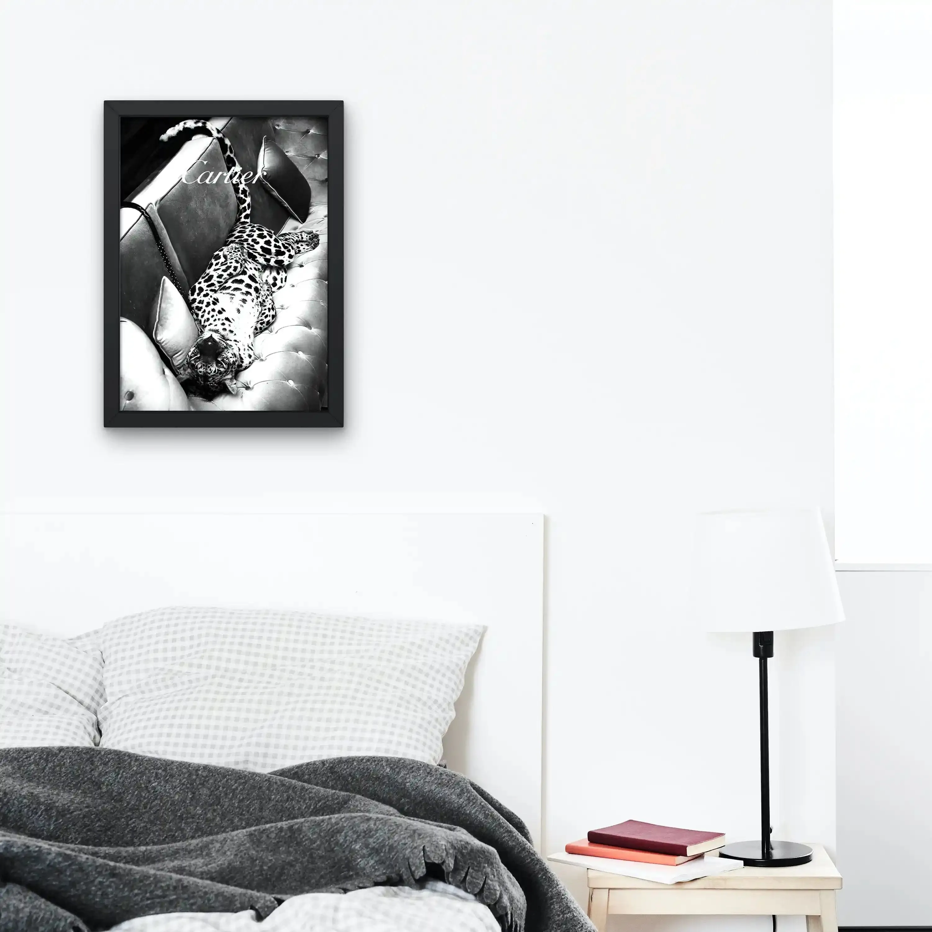 Set Of 2 Leopard Luxury Fashion Black & White Wall Art INSTANT DOWNLOAD Art Prints, Luxury Décor, High Fashion Prints, Glam Decor