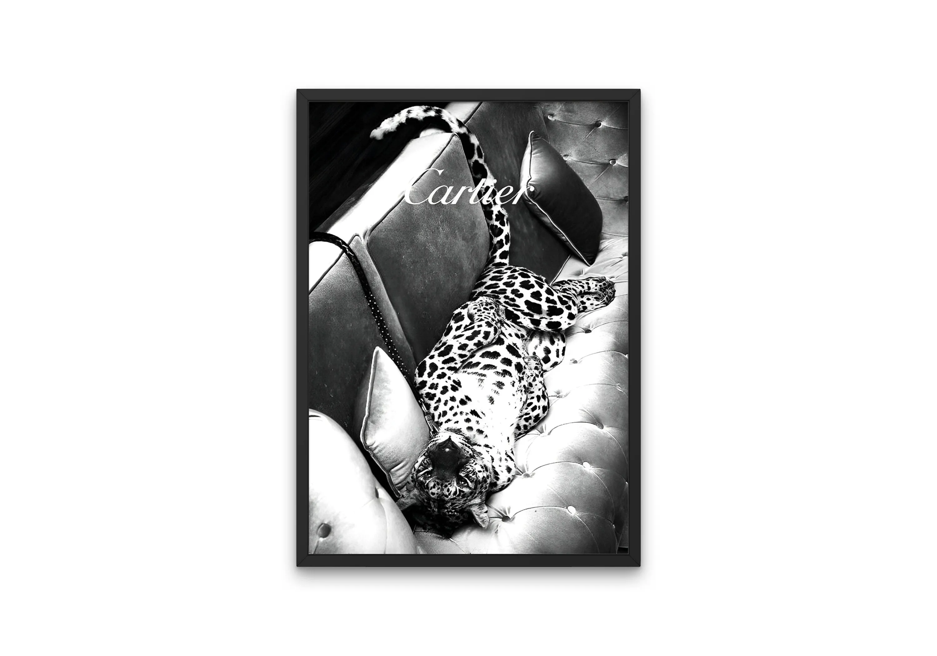 Set Of 2 Leopard Luxury Fashion Black & White Wall Art INSTANT DOWNLOAD Art Prints, Luxury Décor, High Fashion Prints, Glam Decor