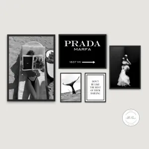 Set Of 5 Fashion Photography Luxury Wall Art INSTANT DOWNLOAD Art Prints, Designer Prints, Chanel Poster, Classy Black And White Prints, Fashion Poster