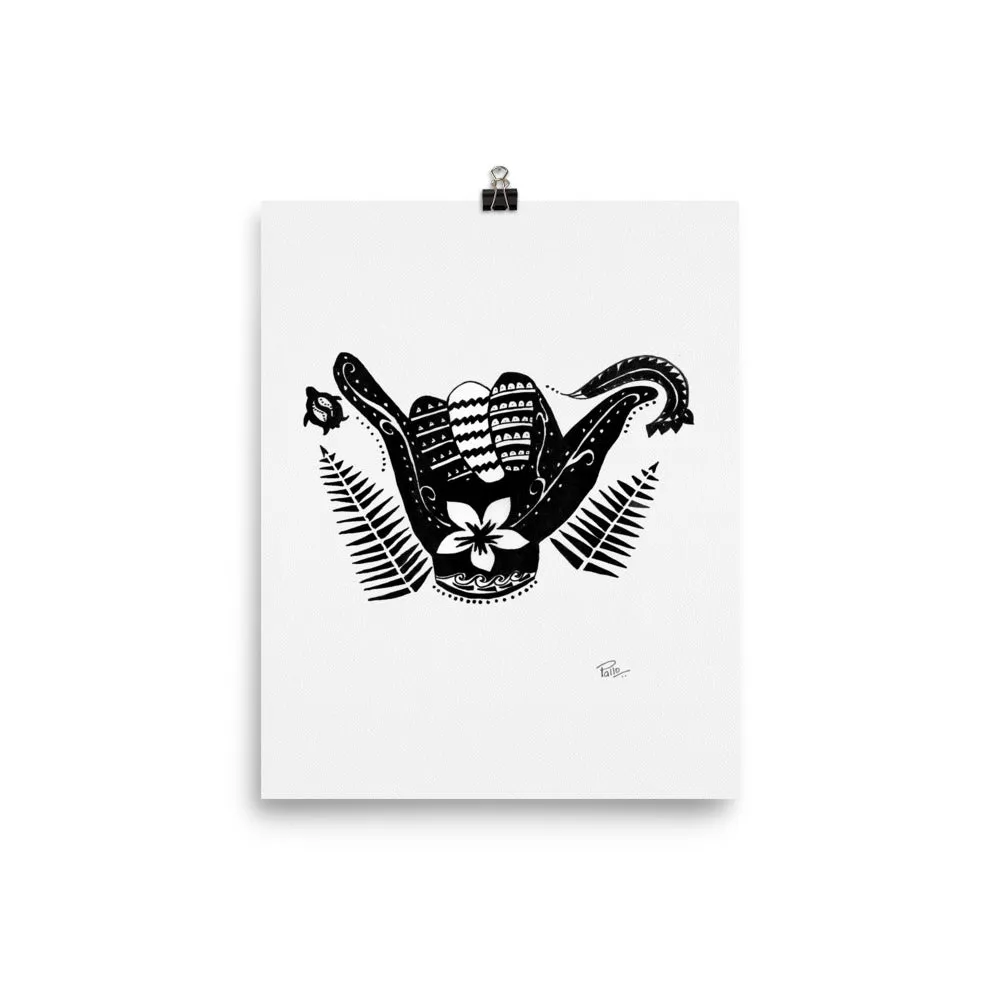 Shaka * Black & White - Art Print