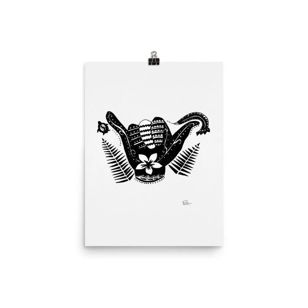 Shaka * Black & White - Art Print