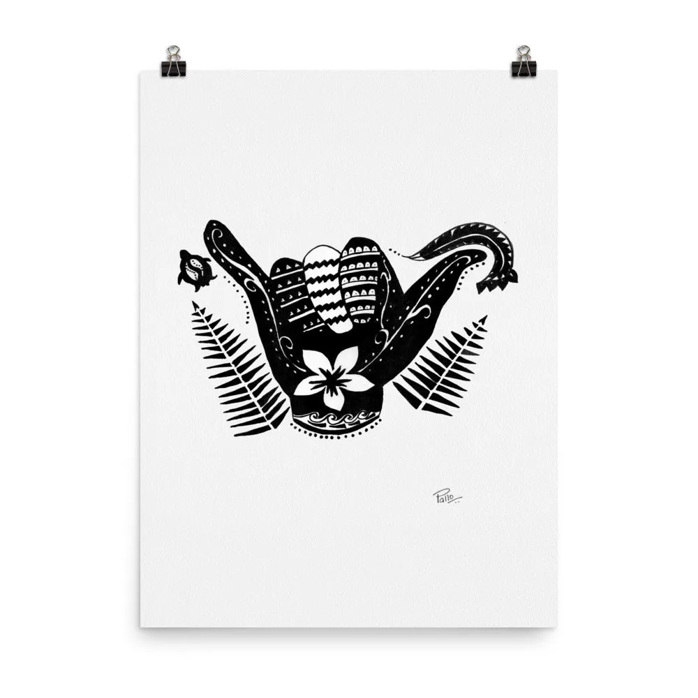 Shaka * Black & White - Art Print