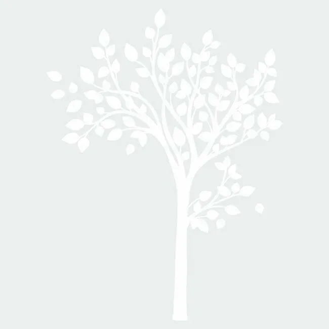 Simple White Tree Peel and Stick Giant Wall Decals