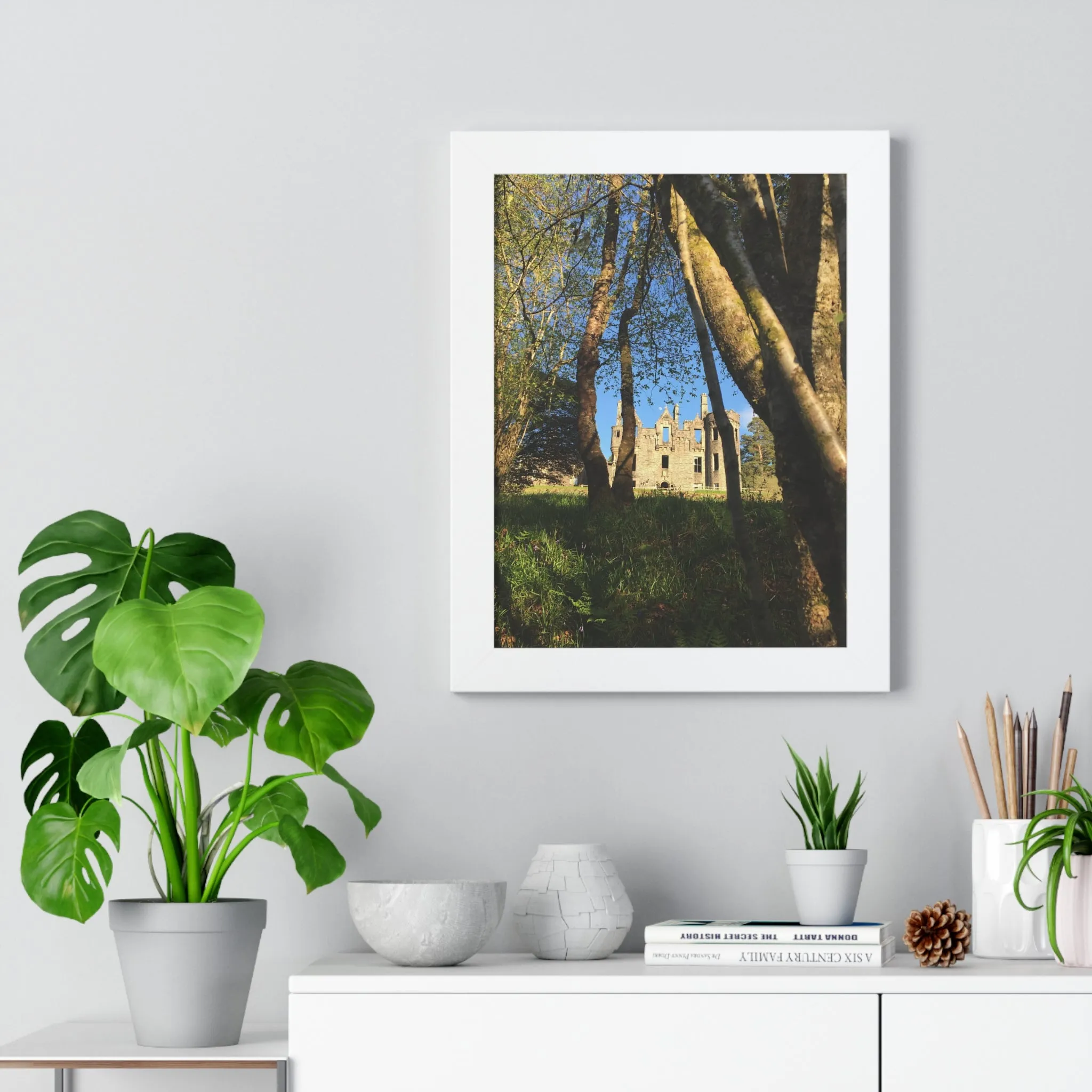 The Castle, the Woodland and the Moon, Framed