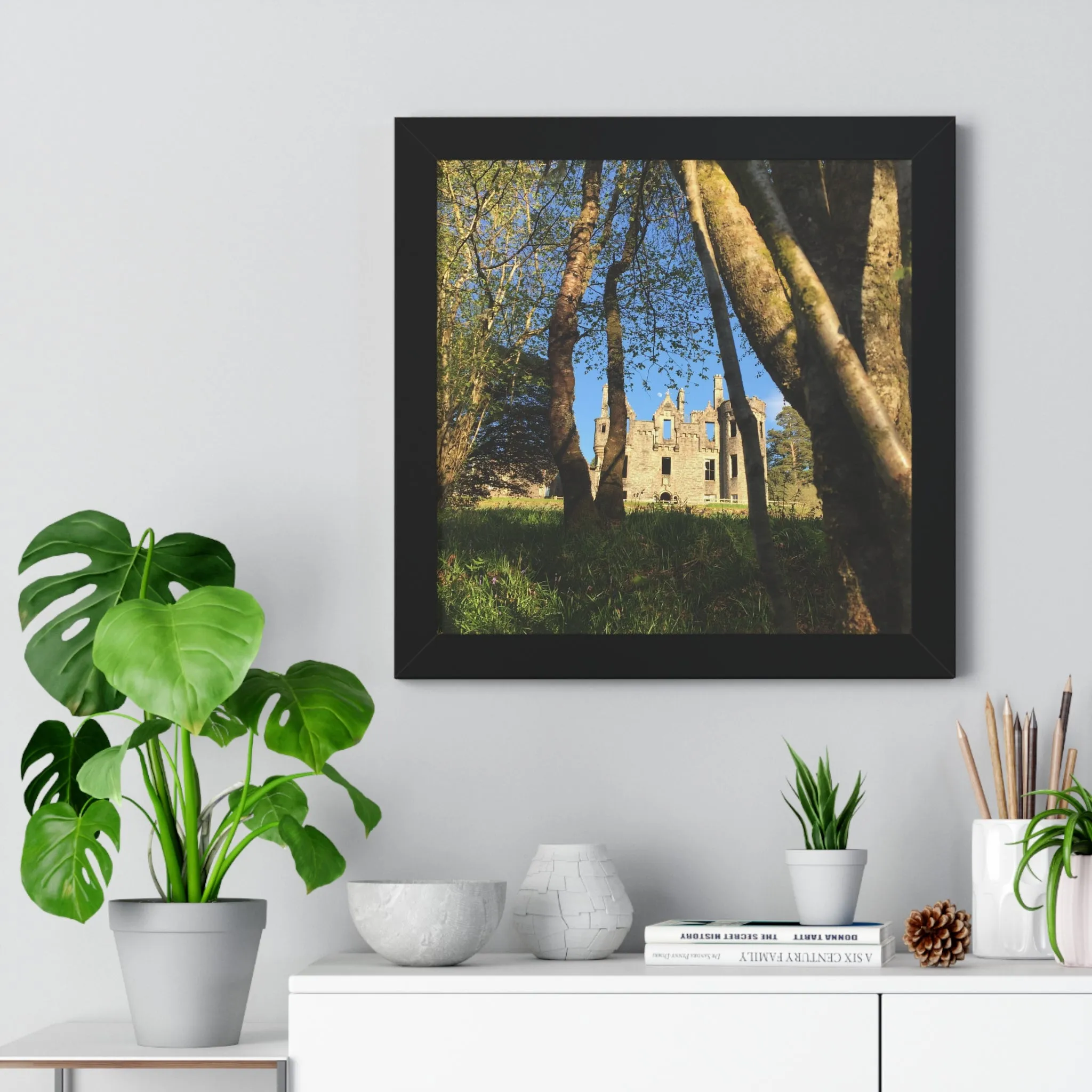 The Castle, the Woodland and the Moon, Framed