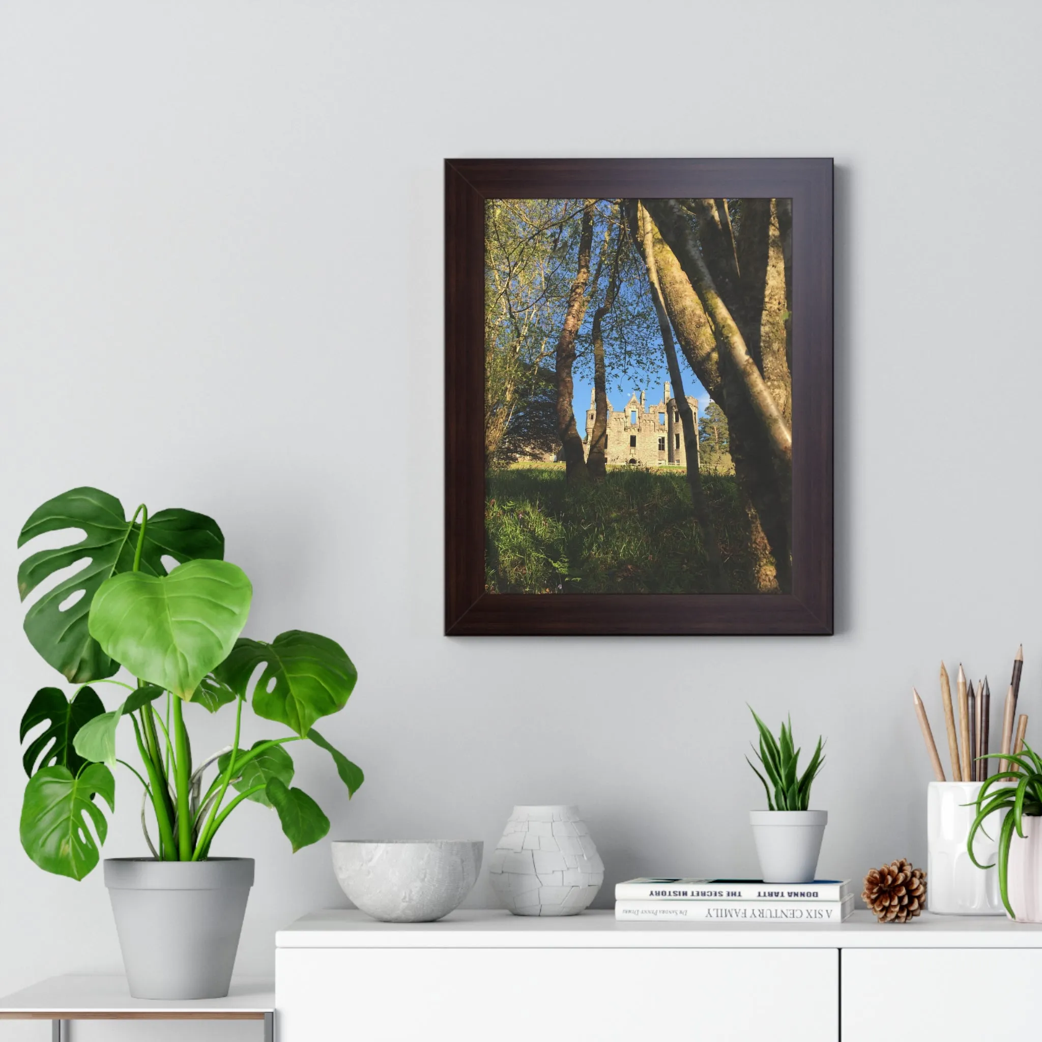 The Castle, the Woodland and the Moon, Framed