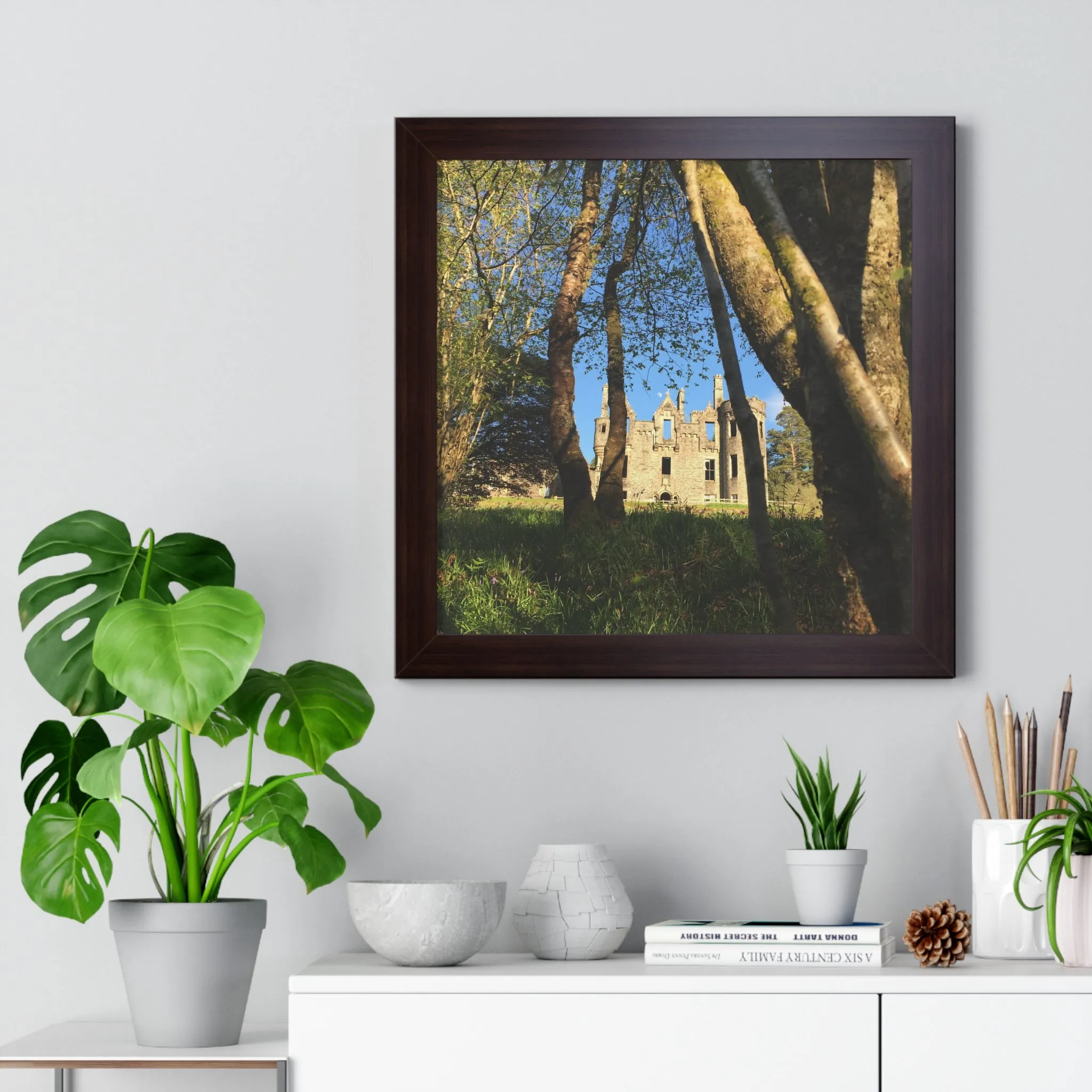 The Castle, the Woodland and the Moon, Framed
